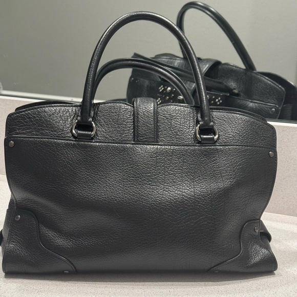 Coach Mercer 30 Bandana Rivets
Satchel Purse Black Grain Leather - Picture 3 of 16